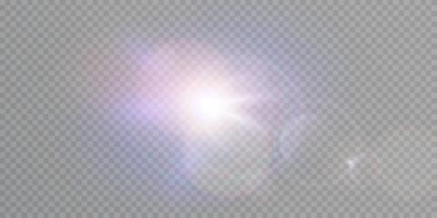 Aufkleber - Vivid purple glow ligza reflection, disco glare. Vivid purple light effects. Futuristic glow effect for game interface design.	
