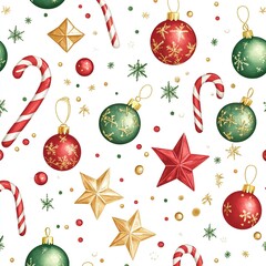 Poster - Festive Christmas-themed vector background with decorative elements and a space for custom text, perfect for holiday designs