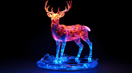 Wall Mural - fluorescent deer