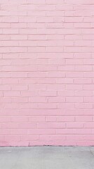 Poster - Bright pink brick wall creates a vibrant backdrop for urban photography and creative artworks