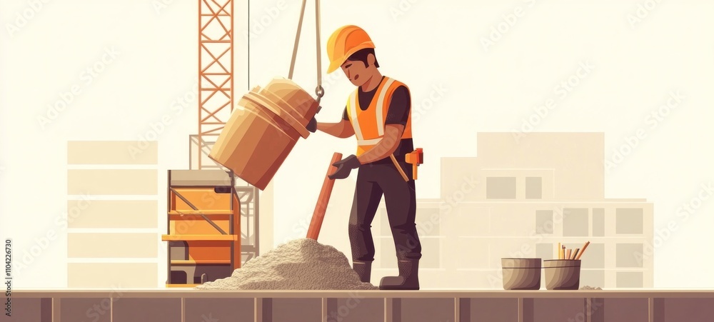 Construction Worker Pouring Concrete: A Day in the Life of a Builder ...