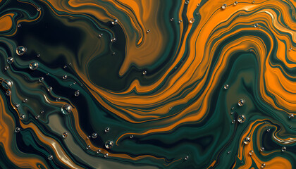 Wall Mural - abstract liquid banner background, paint splash, swirl pattern and water drops, beauty gel and cosme