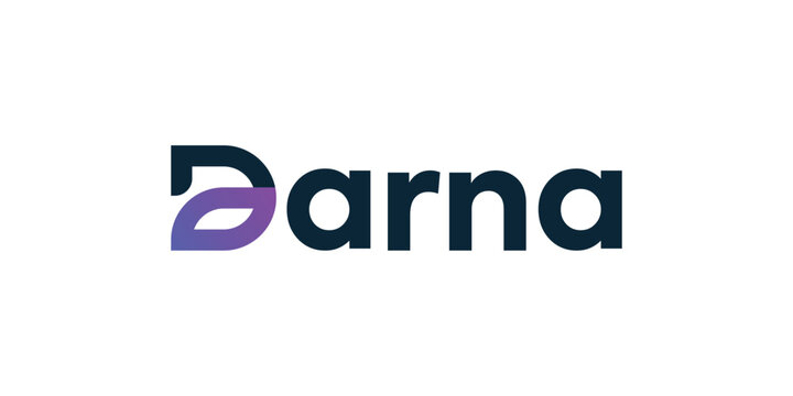Modern D logo on Company name, typography logo, simple D logo