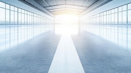 Poster - Bright Spacious Interior of Modern Industrial Style Warehouse