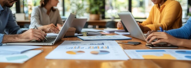 Poster - Economic growth, financial technology, global network, AI, data analysis, digital marketing, and business strategy