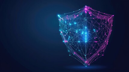 Poster - Abstract Digital Shield Representation with Network Connection Lines