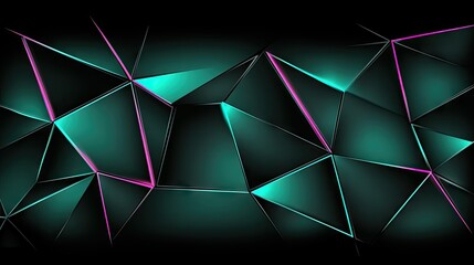 Poster - Abstract Geometric Background with Teal and Pink Highlights
