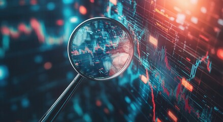 Poster - Business audit, stock, financial management, finance, data analysis, strategy, graph, accounting, marketing, report, chart, economy, investment, research, profit, concept