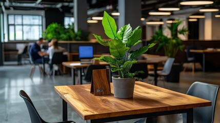 Poster - Dynamic coworking space energizing fintech entrepreneurs urban hub photography modern office interior design collaboration