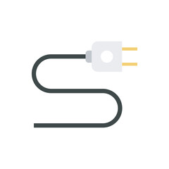 Poster - Plug in cable vector flat icon design illustration, electric cable vector, voltage icon design Illustration. 