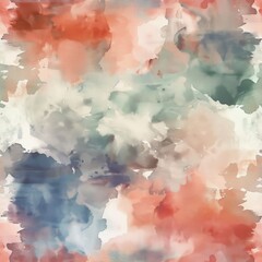 Wall Mural - Soft Watercolor Wash Tileable Repeat Background