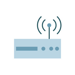 Poster - Wifi router flat icon vector design, internet connection icon, digital networking icon design illustration. 