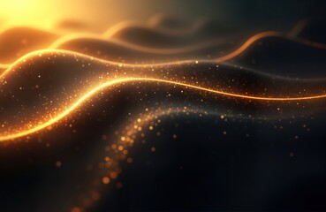Poster - Abstract background golden waves black color. Dynamic design luxury style. Modern artistic design. Elegant backdrop. Great for tech presentations. Use for website headers.