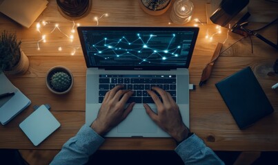 Typing on Laptop with Network Connections