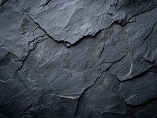 Aufkleber - This close-up features a rugged grey rock surface with intricate textures and deep shadows that highlight its alien-like qualities. The composition allows for ample copy space on the left side