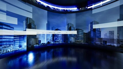 Wall Mural - 3D Virtual Studio, News Studio Background