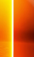 Poster - Abstract Vibrant Orange and Yellow Liquid Art with a Seamless Vertical Glow