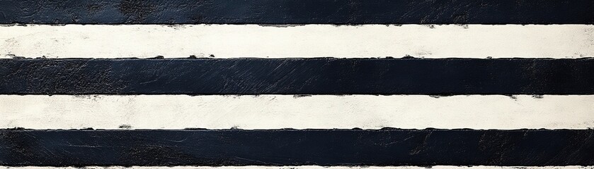 Poster - Abstract black and white stripes art contemporary gallery digital artwork modern environment close-up view minimalist concept