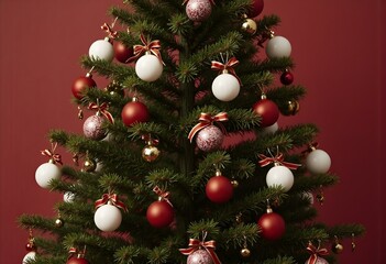 Wall Mural - christmas tree decorated with toys