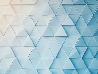 Aufkleber - A wide view of a geometric design showcases an array of white and gray triangles arranged in a polygon pattern, providing a modern aesthetic with ample copy space