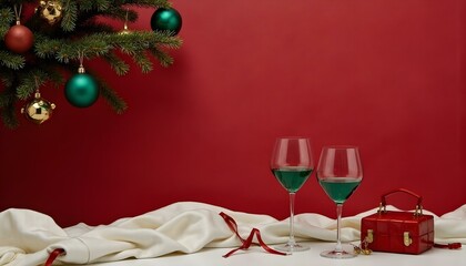 Wall Mural - isolated empty christmas background for text