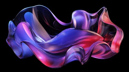 Poster - A surreal 3D background of wavy, flowing organic lines with an elegant, biological feel.

