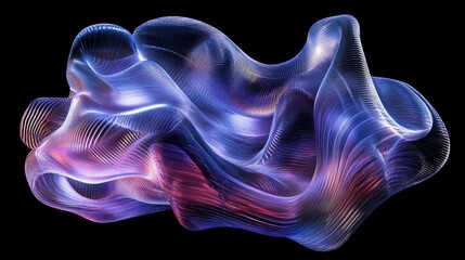 Poster - A surreal 3D background of wavy, flowing organic lines with an elegant, biological feel.

