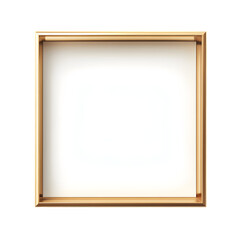 Aufkleber - Sophisticated presentation space for artwork or design elements: empty golden frame on a white background