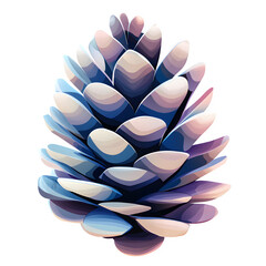 Poster - Vibrant pine cone with a clear background, ideal for winter holiday projects, contemporary and artistic