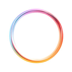 Poster - Circular paint stroke in vibrant swirls, perfect for creative projects with a transparent background