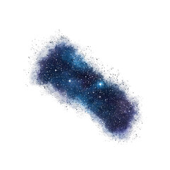 Aufkleber - Captivating cosmic view showcasing a group of vibrant stars and vivid nebulae, ideal for space-related projects with a clear backdrop