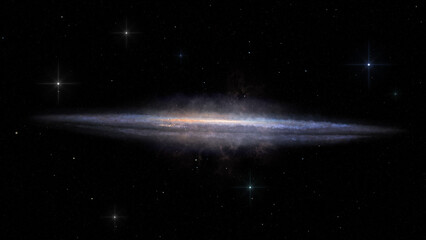 Wall Mural - edge-on galaxy