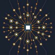 © Taria Technology - Minimalist Silicon Chip Network in Flat Design Style