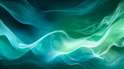 Wall Mural - Background with northern lights over landscape, aurora borealis, green, teal turquoise, winter, ice, snow, illustration, generative ai. Aurora. Illustration