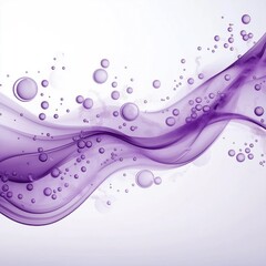 Poster - Abstract purple wave design with bubbles. Fluid and smooth design. Stylish and elegant pattern. Creative and modern aesthetic. Suggests beauty products or cosmetics.