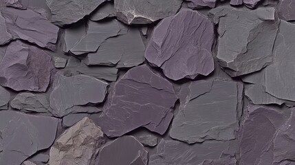 Poster - Gray, brown, beige, and black irregular natural stone wall texture—perfect for interior design and creative projects