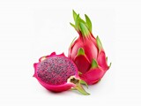 pitaya, pitahaya or dragon fruit, Red Dragon Fruits in isolated white background	
