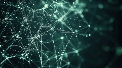 Poster - Abstract network of interconnected nodes and lines, symbolizing data and technology.