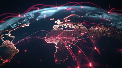 Poster - Real-time iot connectivity visualized across the globe in a dynamic digital landscape