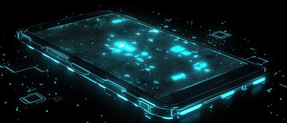 Poster - Discover the glowing augmented reality smartphone secure innovative everyday use