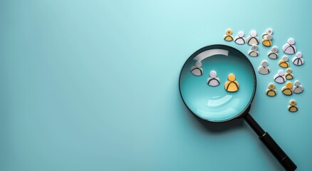 Aufkleber - Focus on Manager Among Employees for HR Recruitment and Leadership Concept