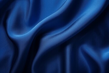 Poster - Dark Blue Satin Background with Smooth Texture