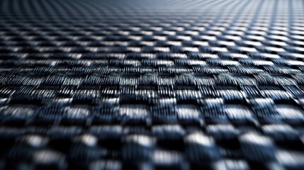 Poster - Close-up View of Black Textured Fabric with Varying Patterns and Tones