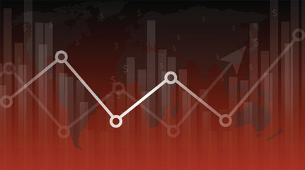 Wall Mural - Dashboard chart Success diagram exchange. Market chart of business increase stock. data profit on growth money diagram background