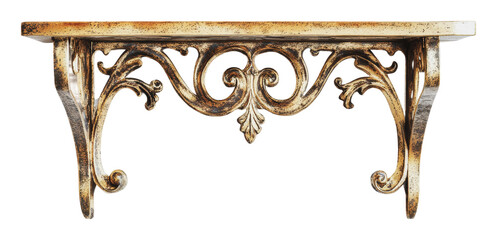 Wall Mural - Intricately designed wall shelf, cut out - stock png.