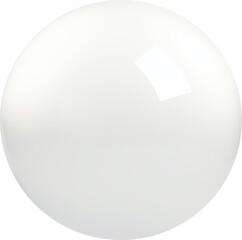 Sticker - Smooth white glossy sphere on a clean background