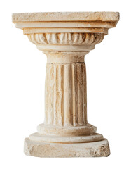 Wall Mural - Ancient stone pedestal showcasing classic design, cut out - stock png.