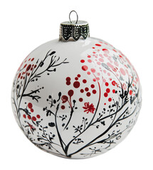 Wall Mural - hand-painted ornament with red and black design, cut out - stock png.