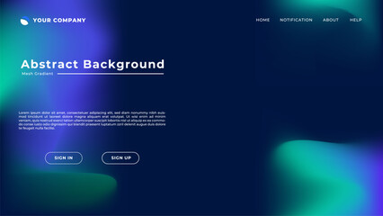 Wall Mural - Mesh gradient abstract background for your landing page design. Minimal background for website designs