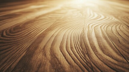 Wall Mural - Close-Up View of Beautifully Textured Wooden Surface Revealing Natural Patterns, Warm Color Tones, and Smooth Grain for Design and Background Use